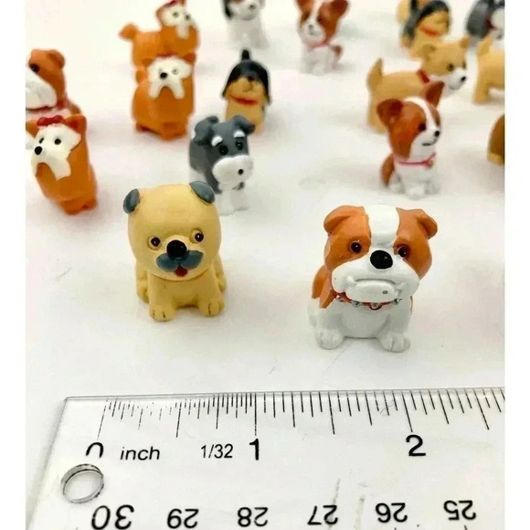 34 pc Tiny Dogs Miniature Figurines Crafts Various Breeds NEW Puppy Pet - Picture 4 of 12